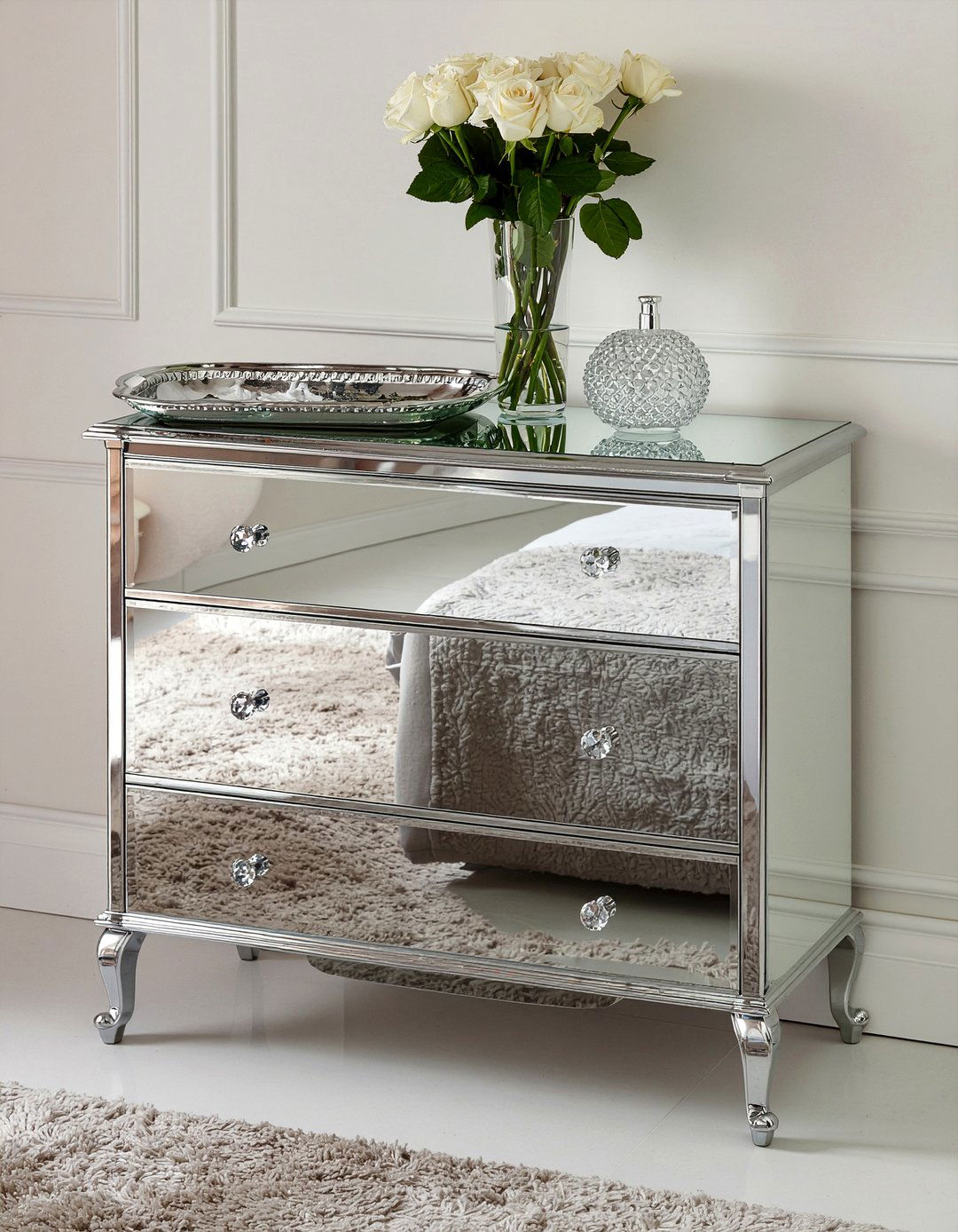 Mirrored Dresser - 30 bedroom dresser ideas