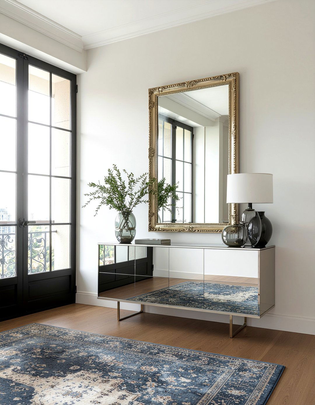 Mirrored Furniture Pieces - 30 grand living room ideas