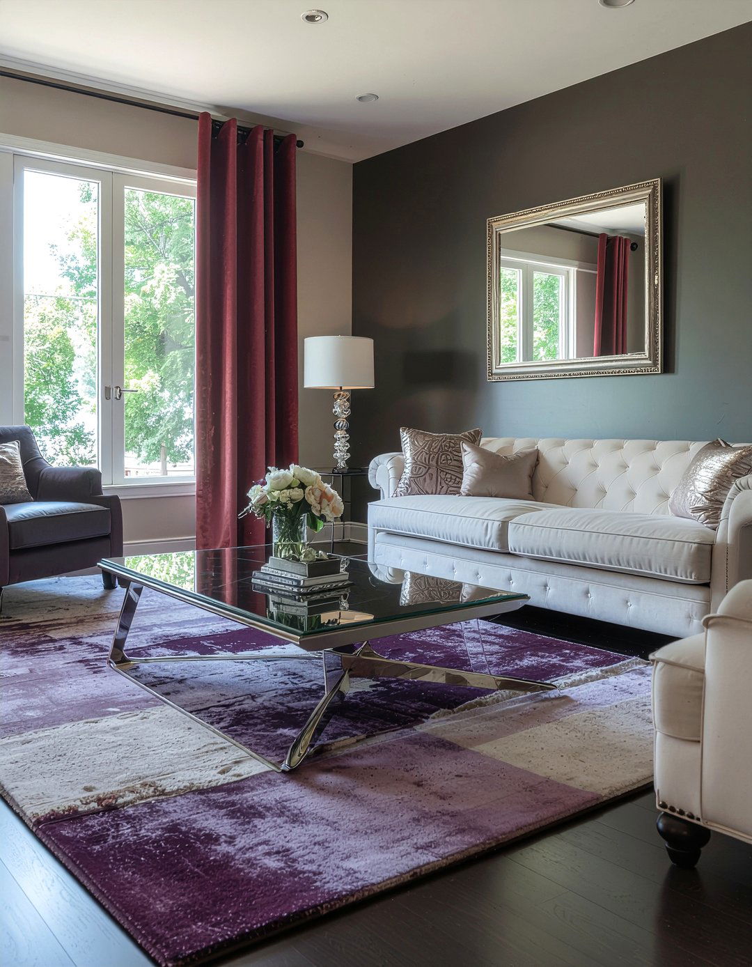 Mirrored Furniture - 30 dramatic living room ideas