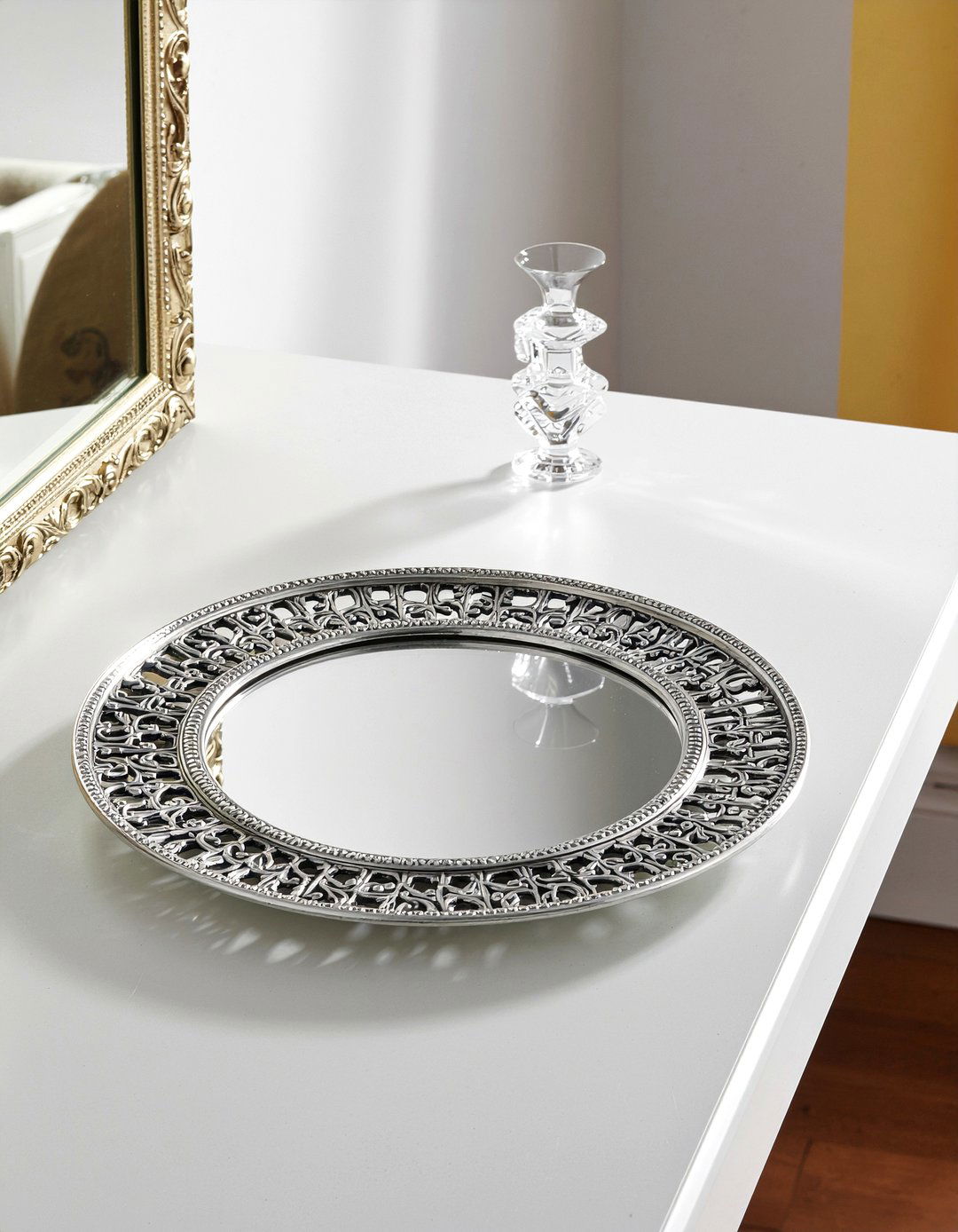 Mirrored Jewelry Plate - 30 bedroom trinket dishes