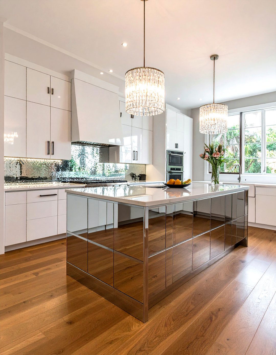 Mirrored Kitchen Island - 30 small kitchen island ideas