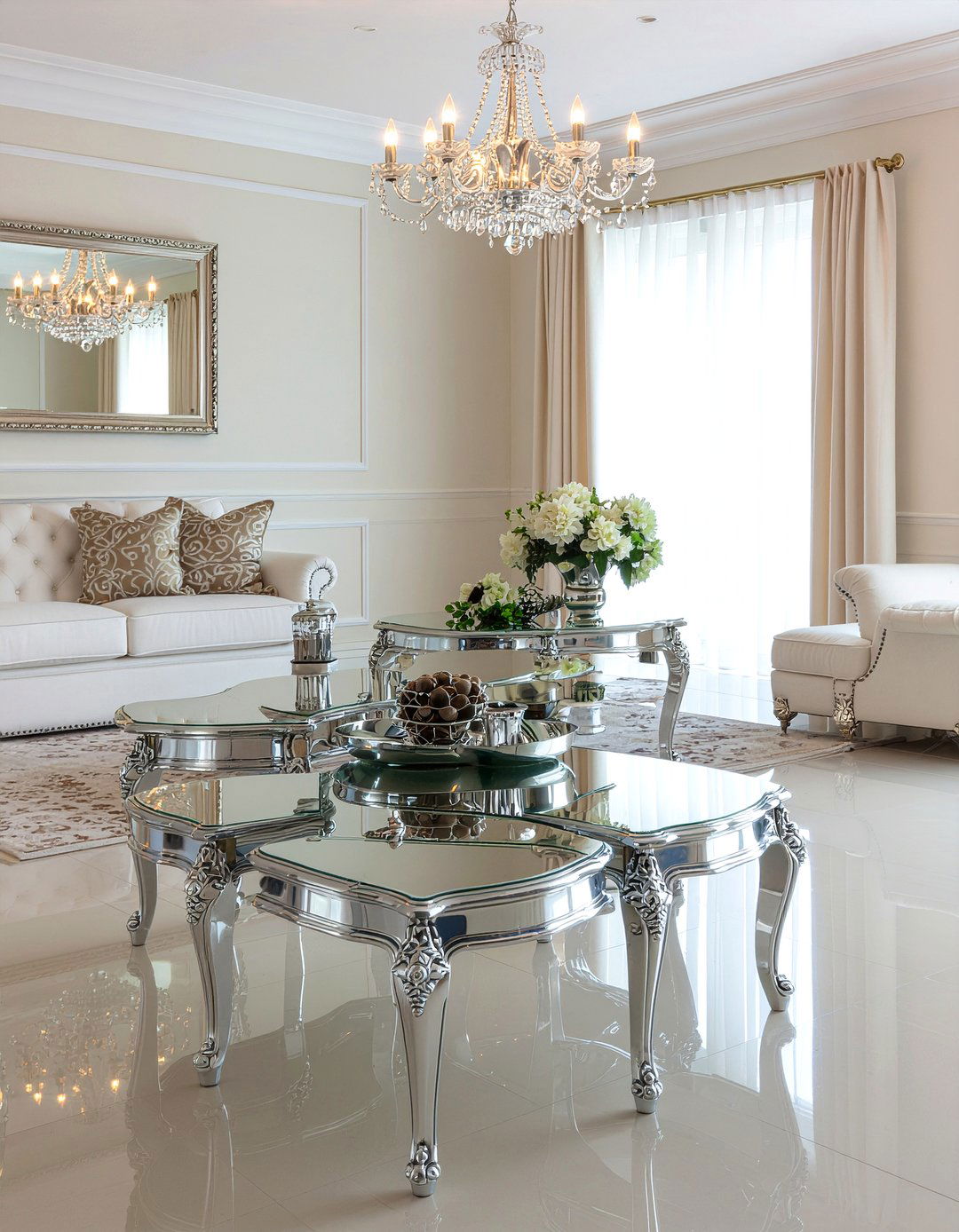 Mirrored Nesting Tables - 30 living room nesting tables