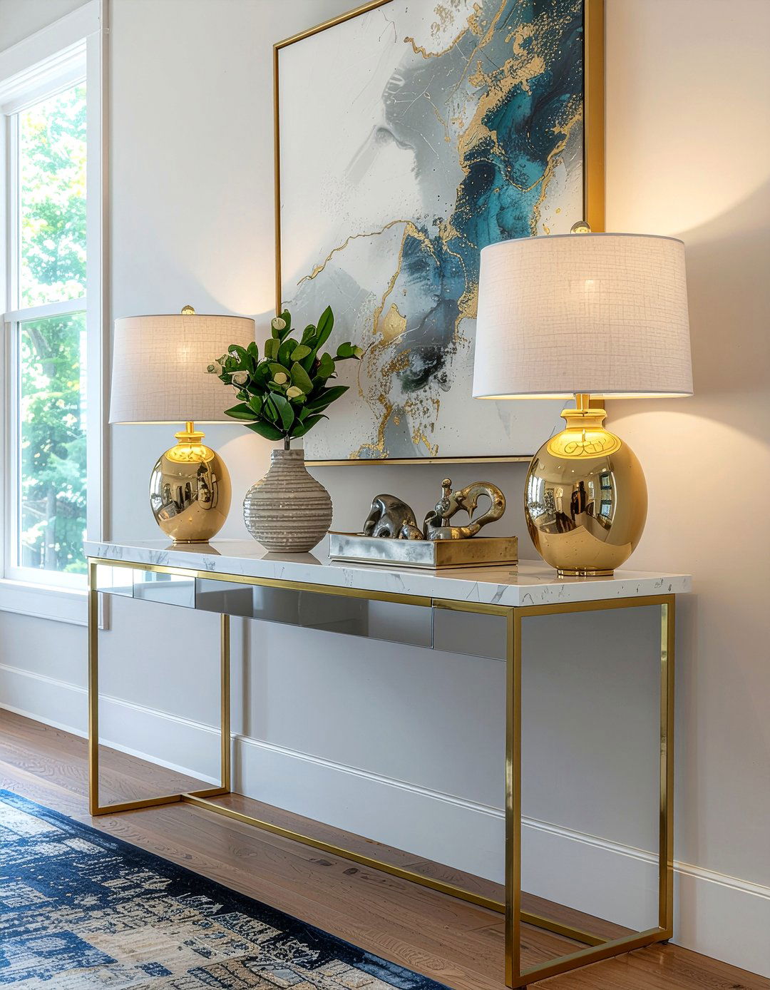 Mirrored Sideboard With Gold Legs - 30 mirrored buffet dining room ideas