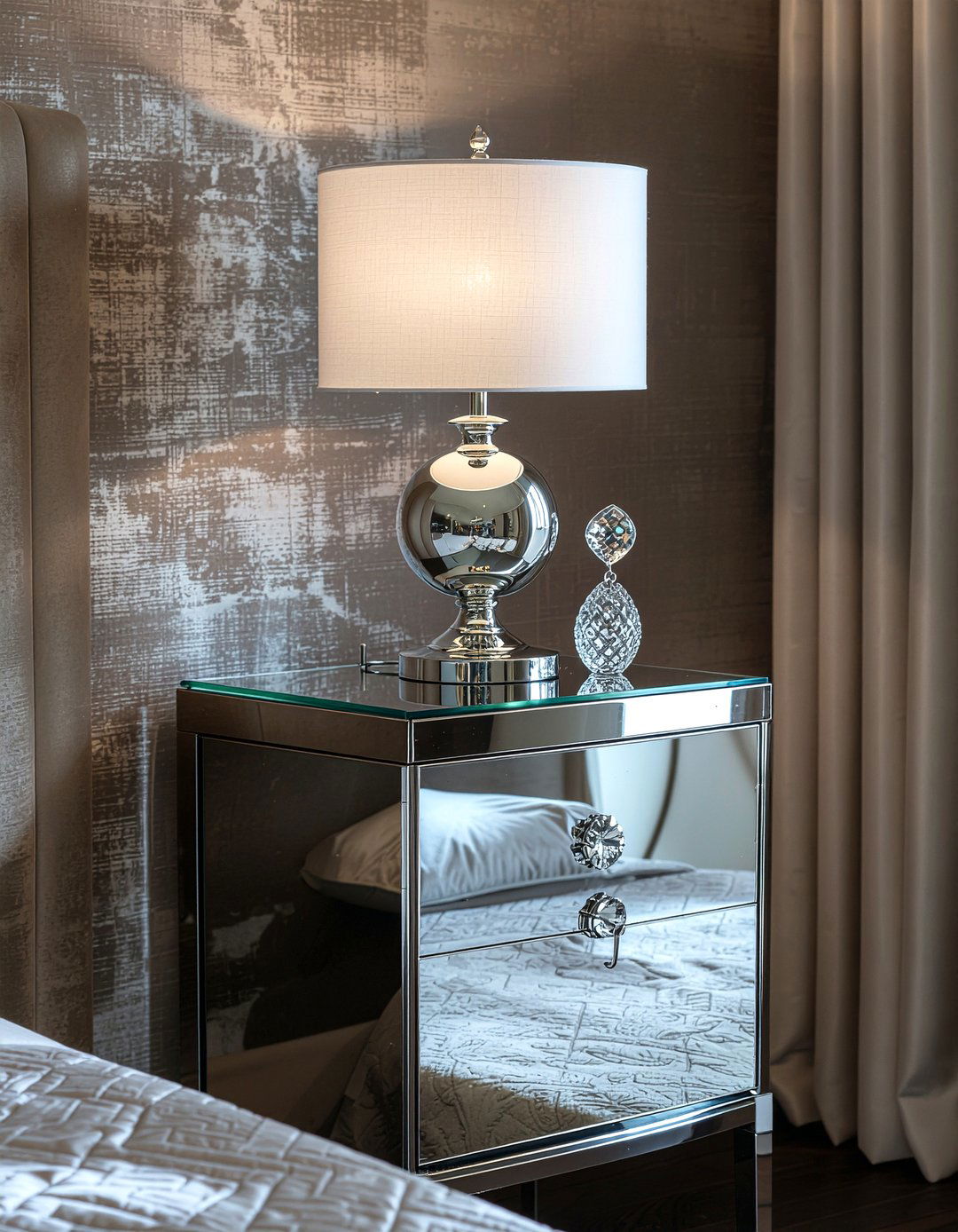 Mirrored Storage Box - 30 bedroom storage boxes