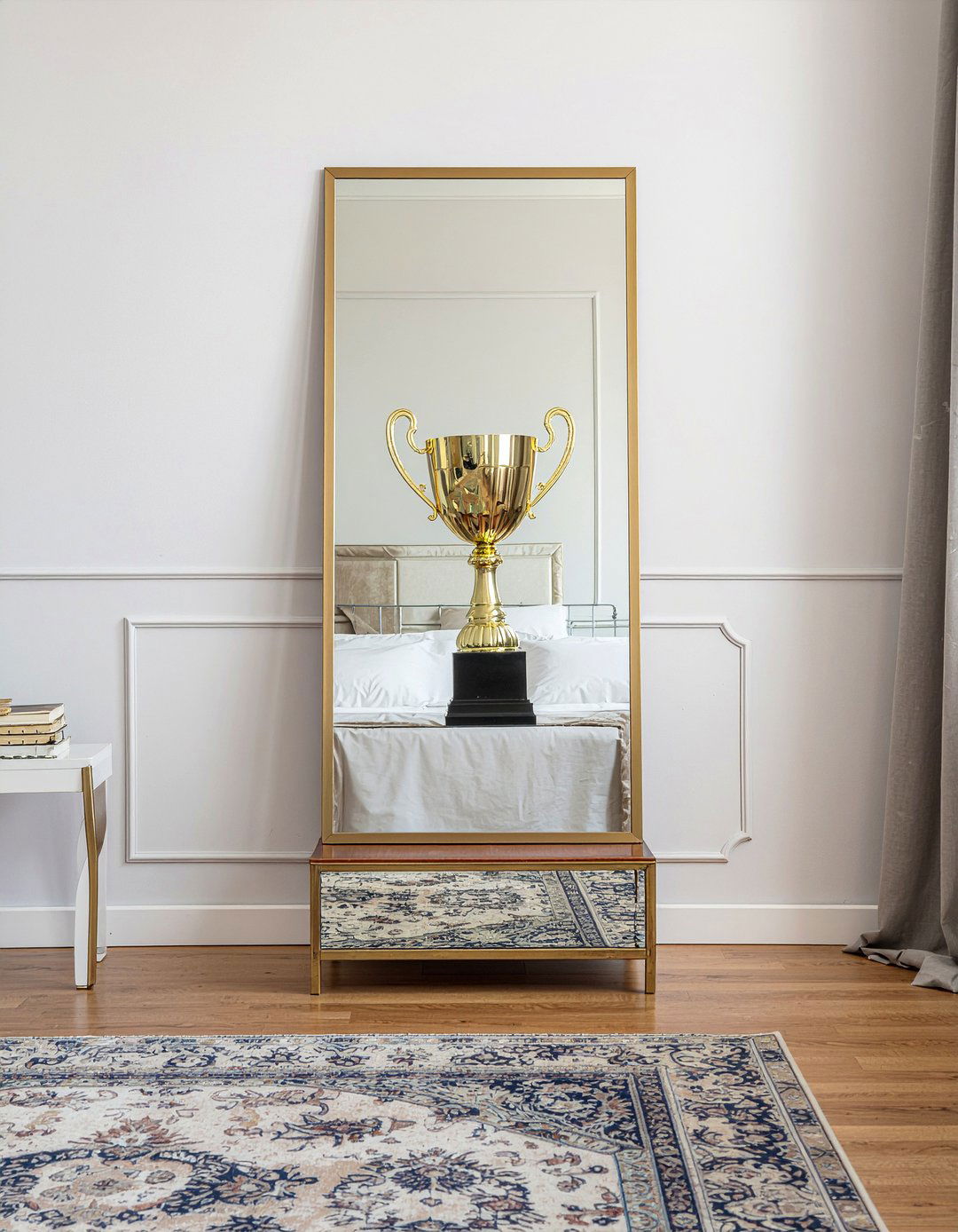 Mirrored Trophy Display Case - 30 bedroom trophy display ideas