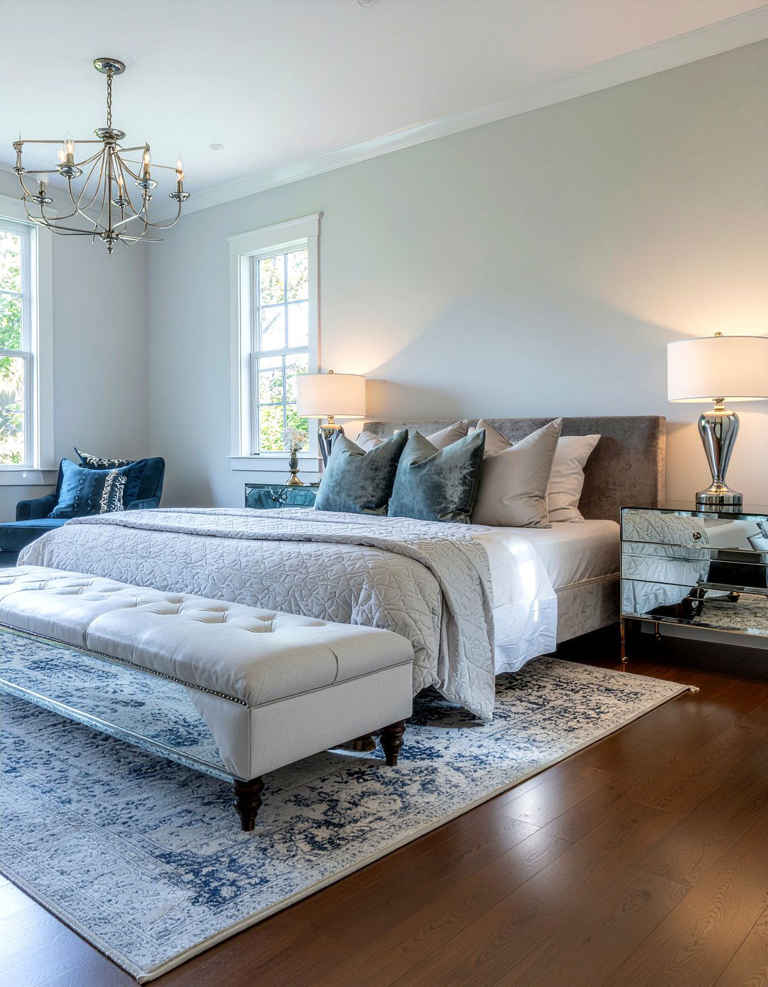 Mirrored Vintage Nightstand - 30 bedroom vintage nightstands