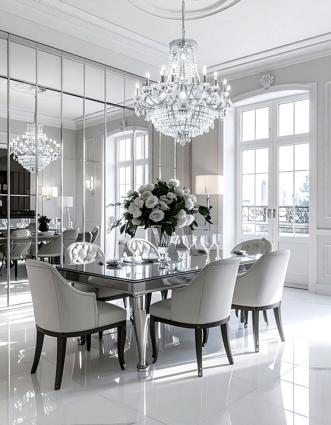Mirrored Wall Panel - 30 Palm Beach dining room ideas