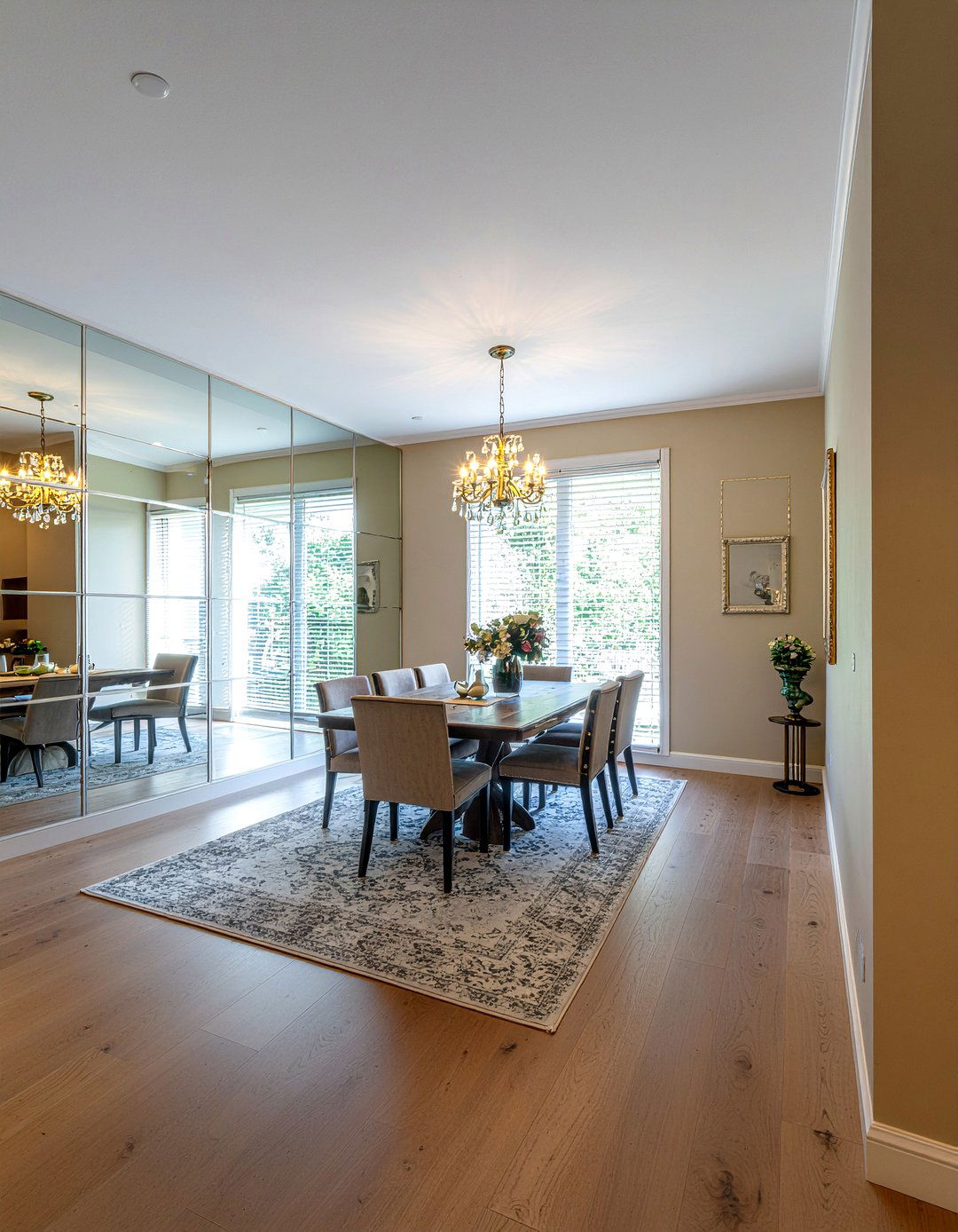 Mirrored Wall Panels - 30 bold dining room ideas