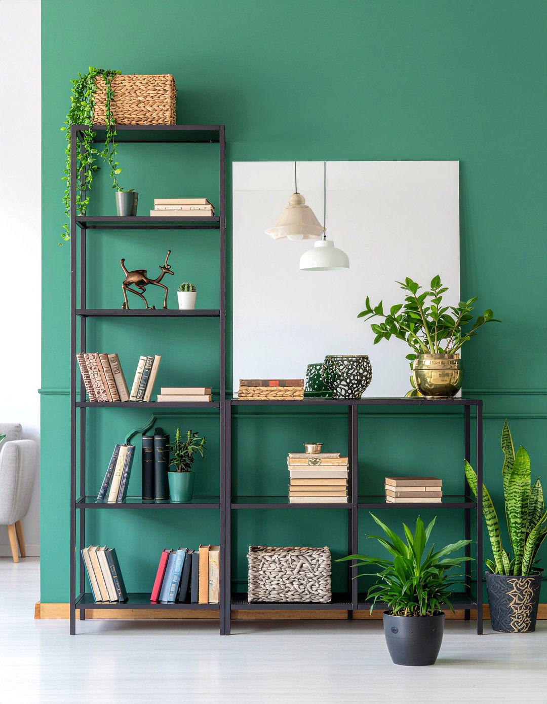 Mirrored Wall Unit - 30 living room mirrored furniture ideas