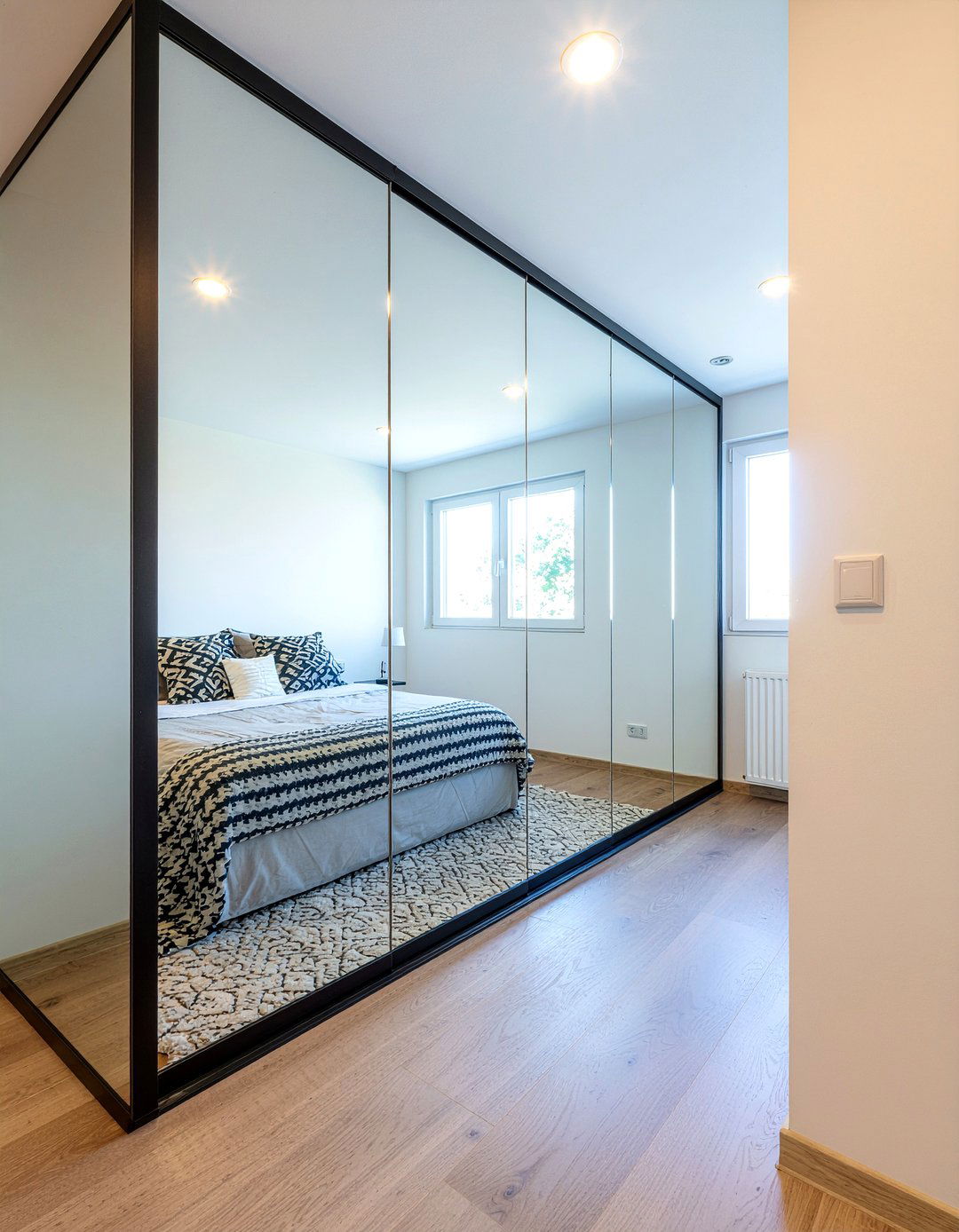 Mirrored Wardrobe Bedroom - 30 queen size bedroom ideas