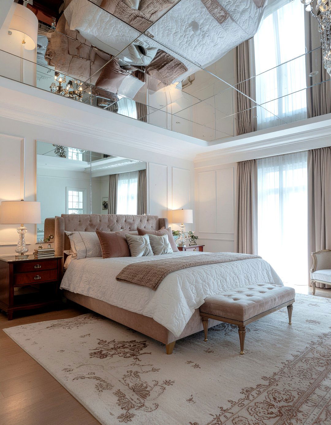 Mirrored bedroom ceiling - 30 bedroom ceiling ideas