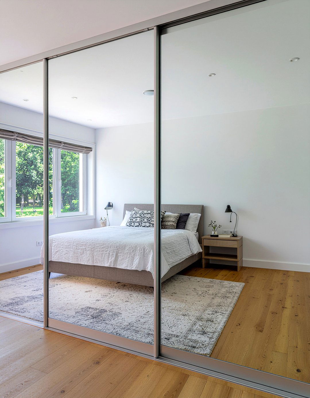 Mirrored closet doors - 30 custom bedroom ideas