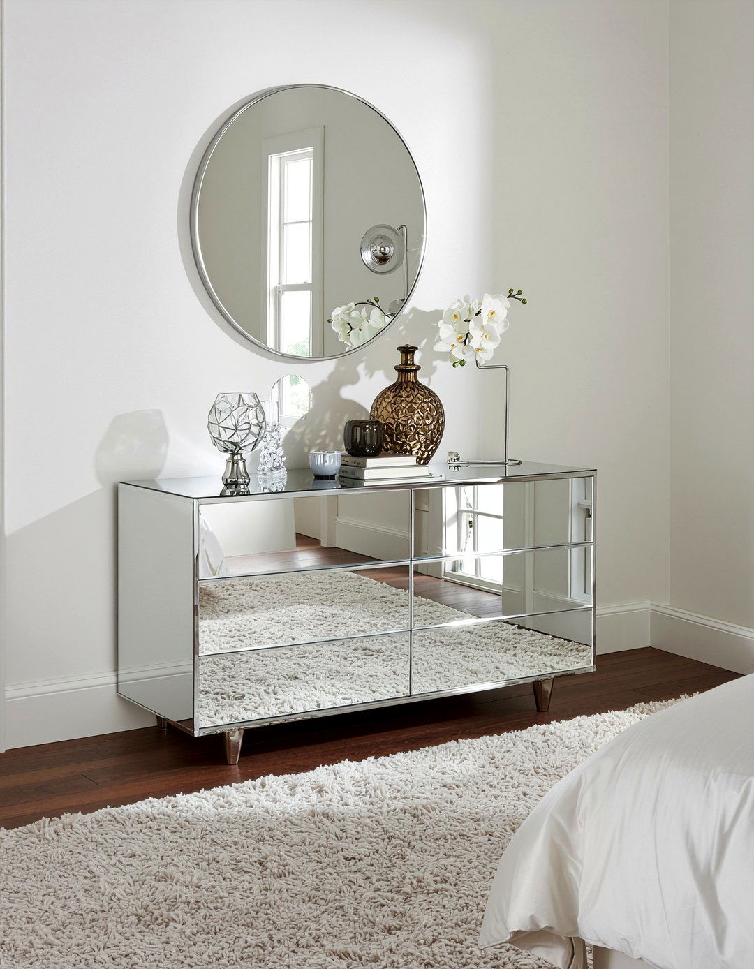 Mirrored dresser with matching mirror - 30 bedroom dresser with mirror ideas