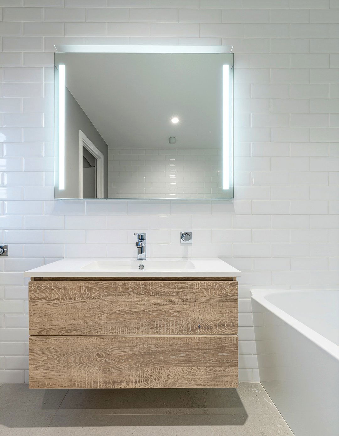 Mirrored medicine cabinet - 30 bathroom depth ideas