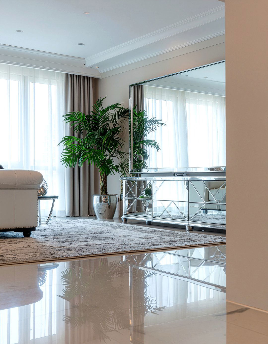 Mirrored tv cabinet - 30 living room tv stand ideas