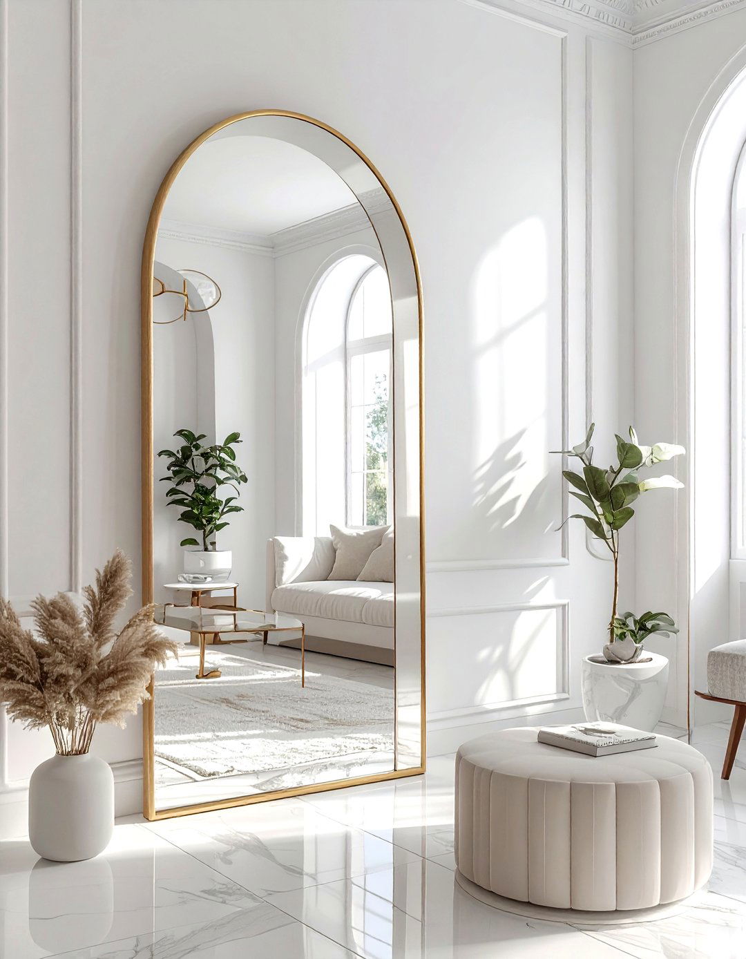 Mirrored wall decor - 30 living room hosting ideas