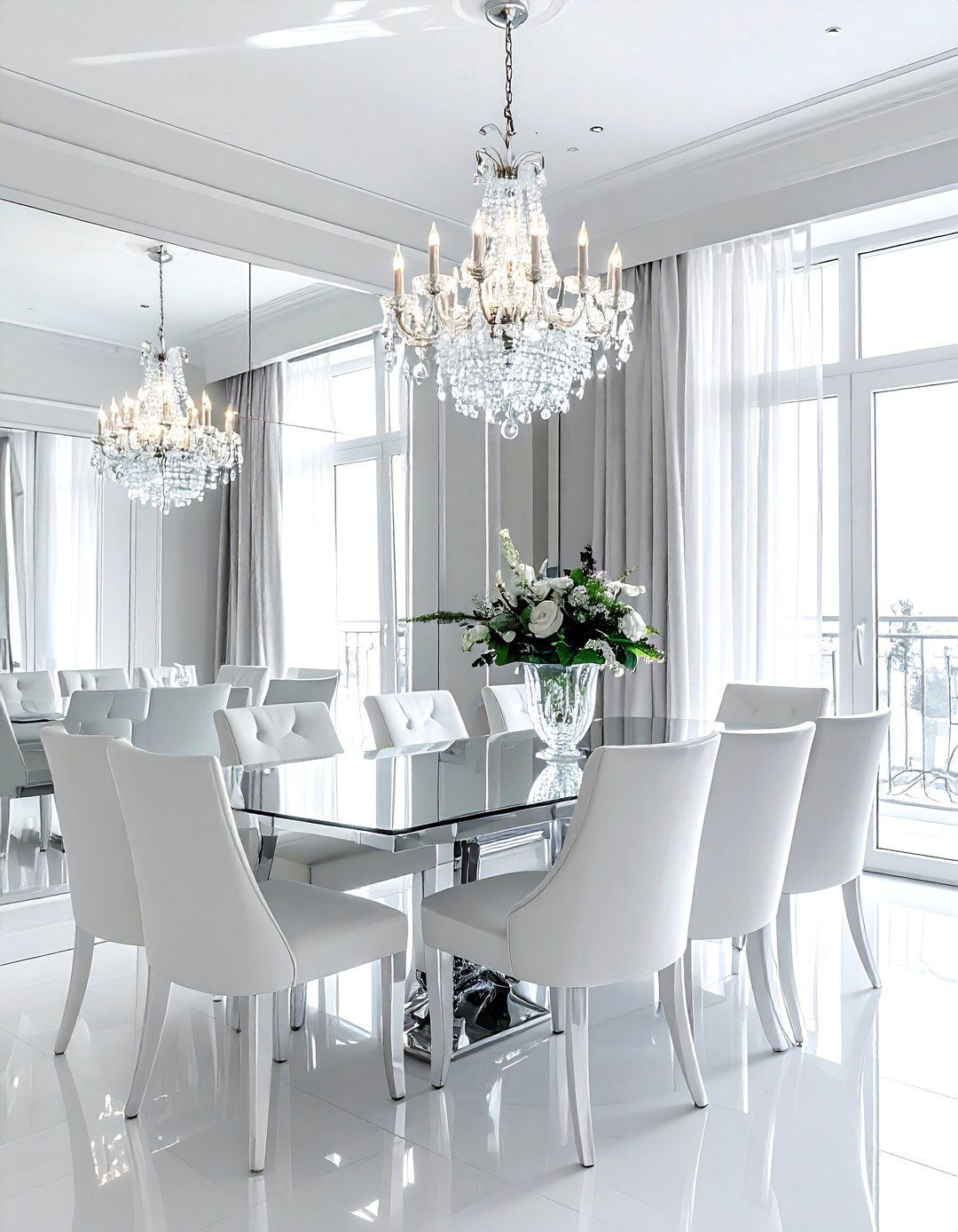 Mirrored wall dining room - 30 viral dining room ideas