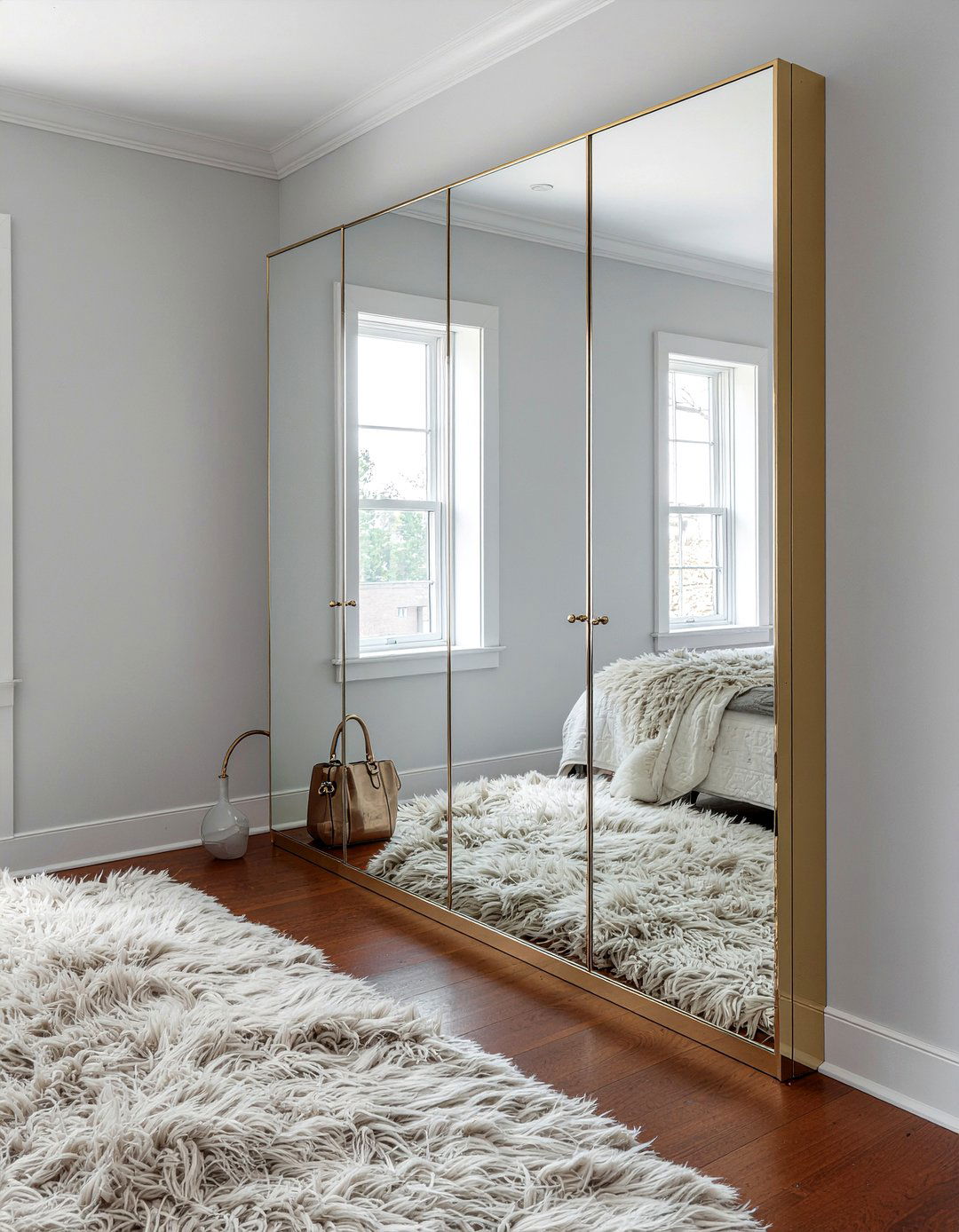 Mirrored wardrobe cabinet - 30 bedroom armoires