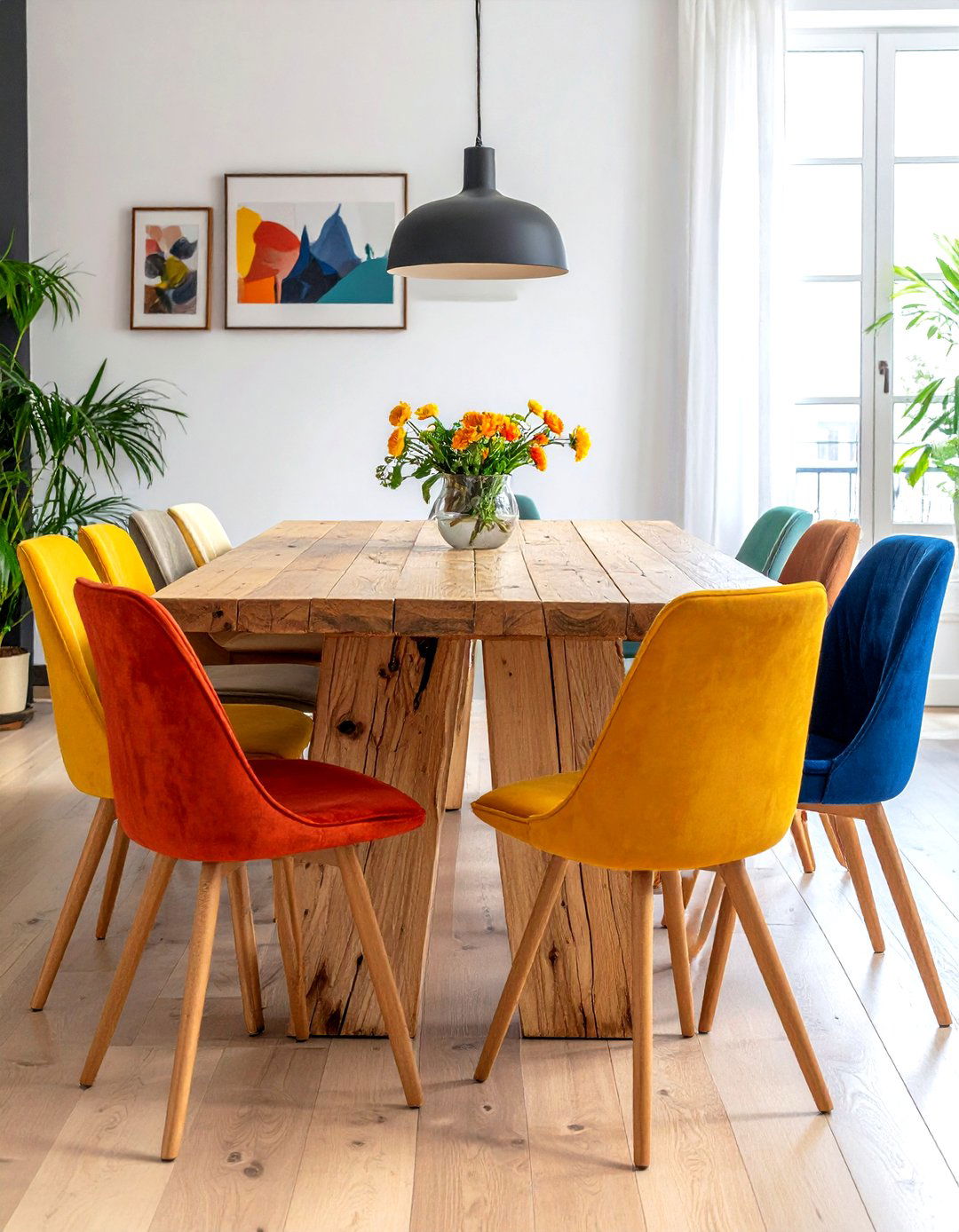 Mismatched Dining Chairs - 30 thrift store dining room ideas