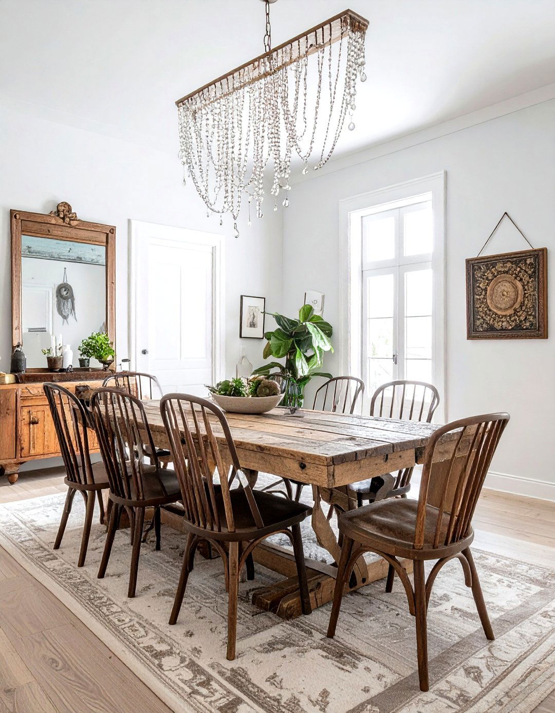 Mismatched Dining Room - 30 bohemian home decor ideas