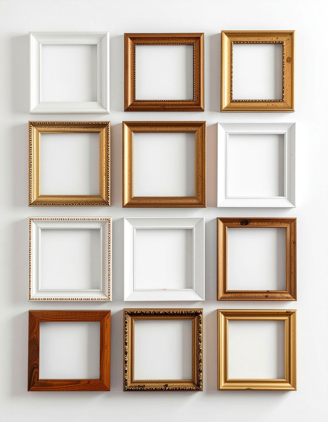 Mismatched Frame Wall - 30 family photo decor ideas