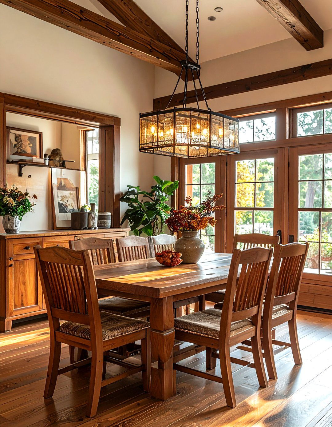 Mission Style Buffet - 30 antique buffet dining room ideas