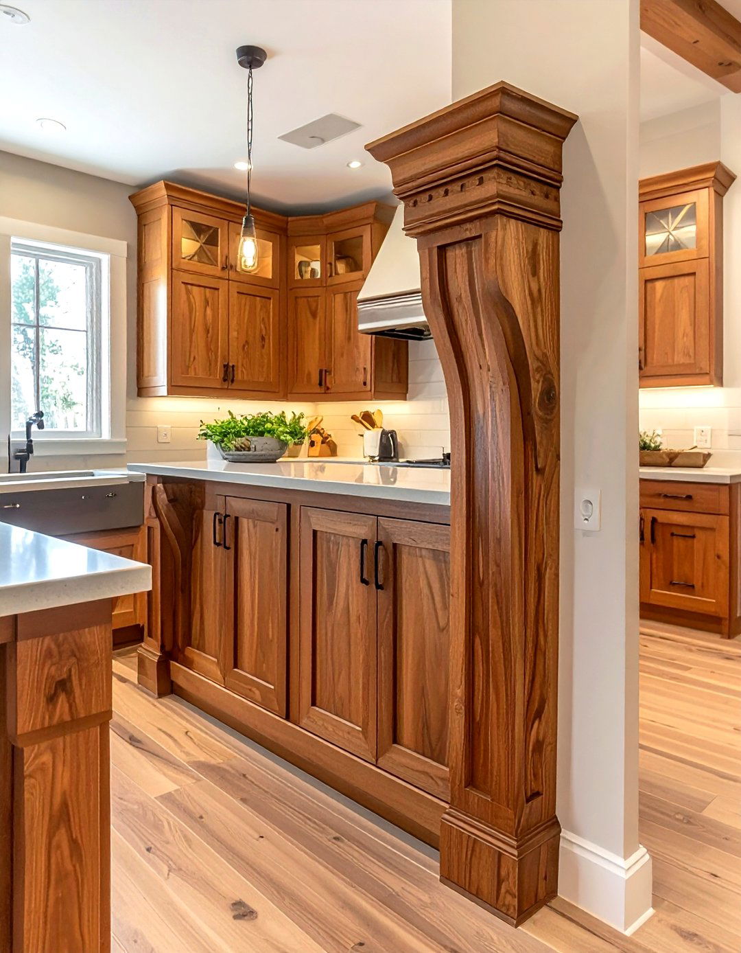 Mission Style Wood Corbel - 30 kitchen corbel ideas