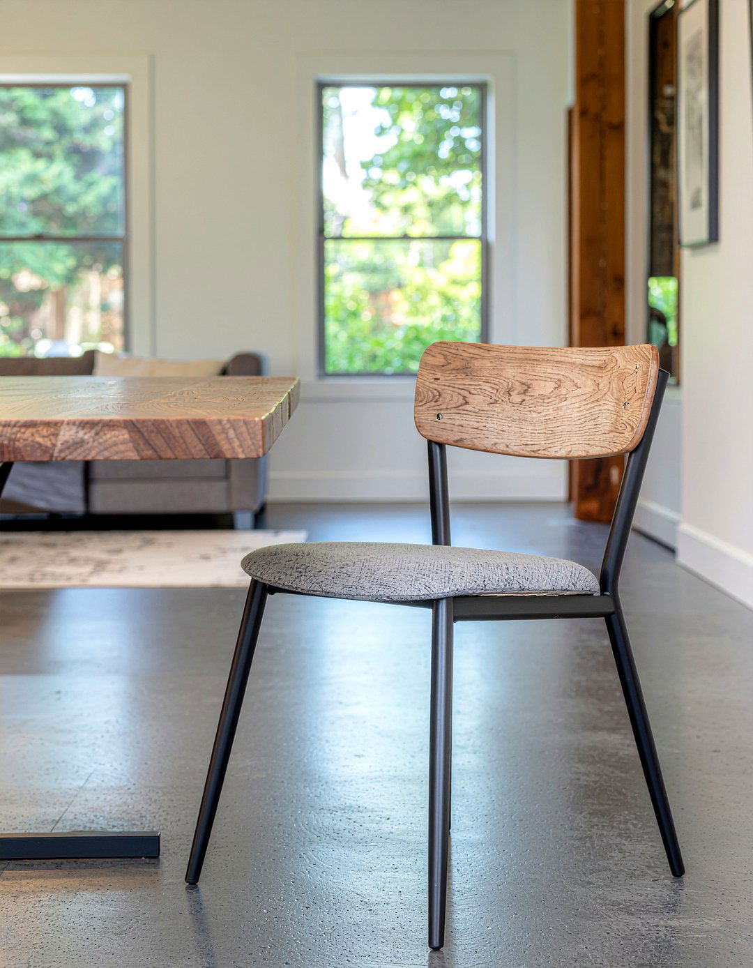 Mixed Material Host Chair - 30 host dining chair ideas