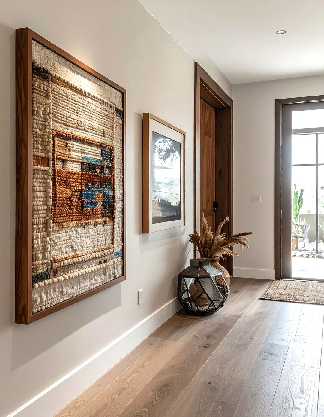 Mixed Material Wall Art - 30 decor asymmetry ideas