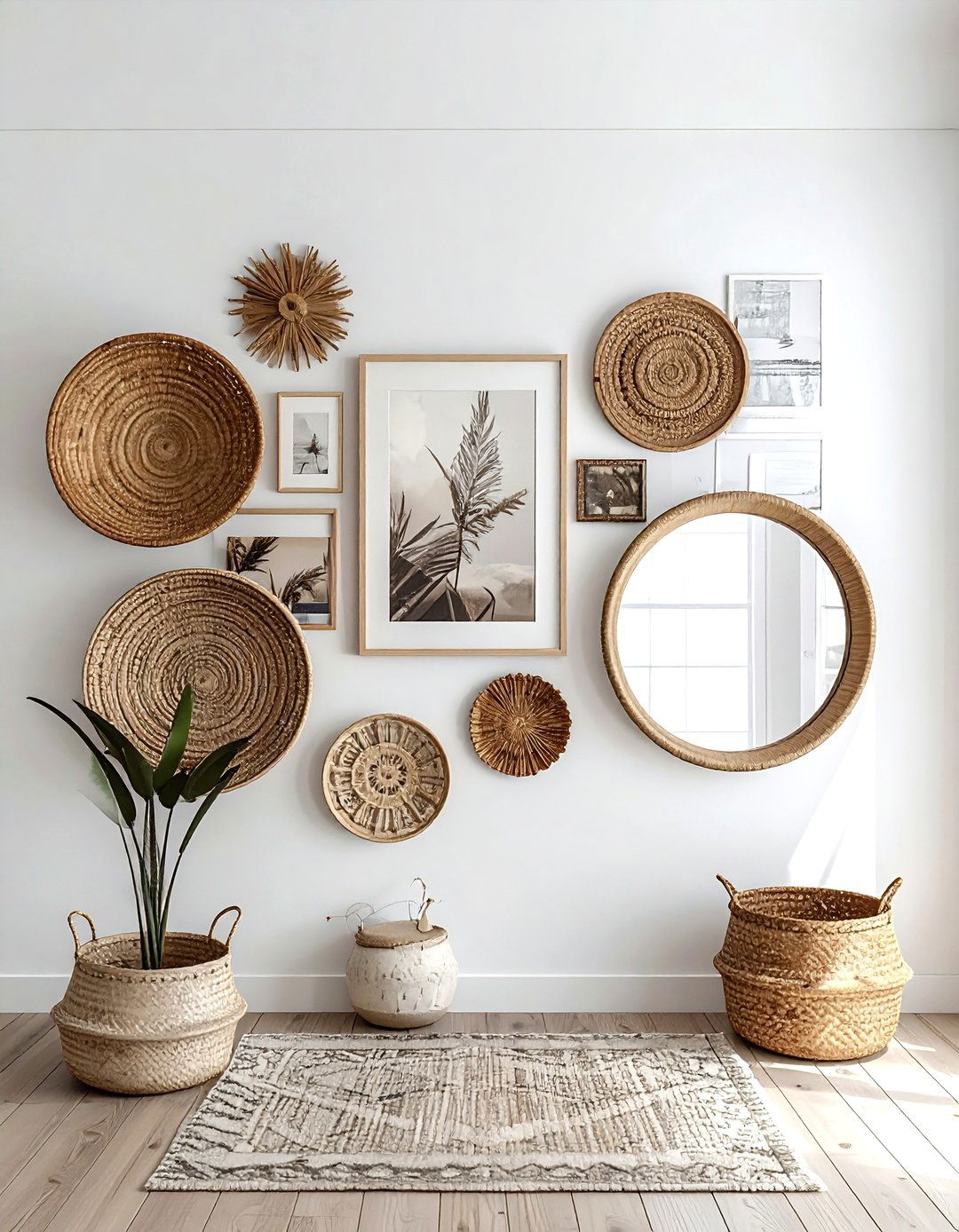 Mixed Media Art Wall - 30 photo wall ideas