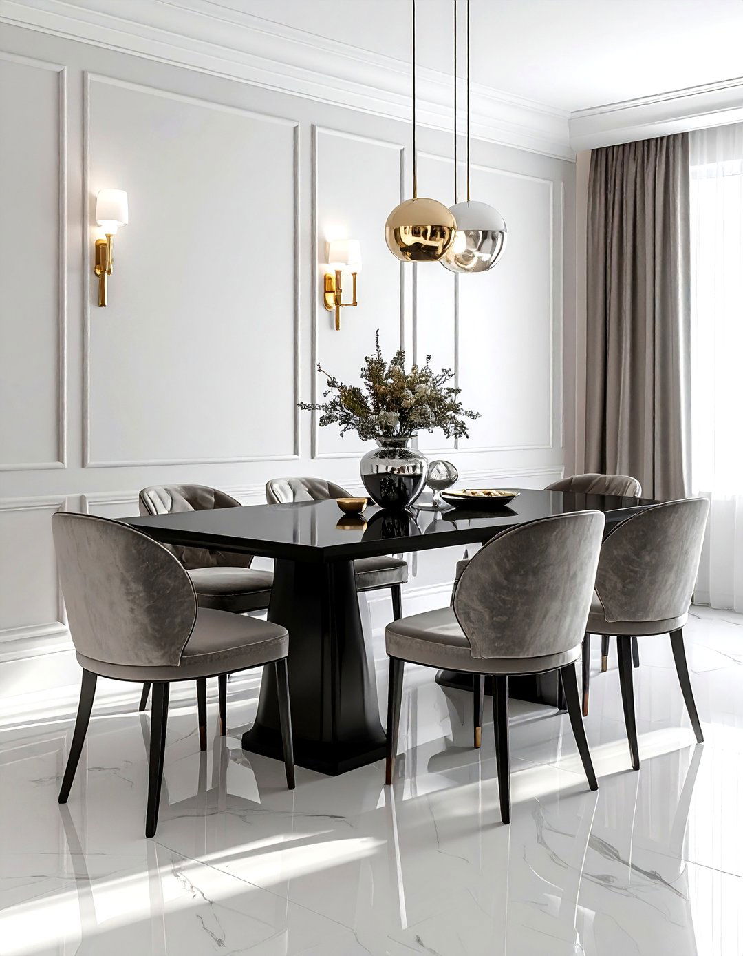 Mixed Metal Dining Decor - 30 surprising dining room ideas