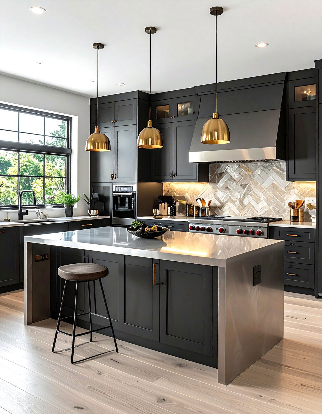 Mixed Metal Finish Kitchen - 30 metal kitchen ideas