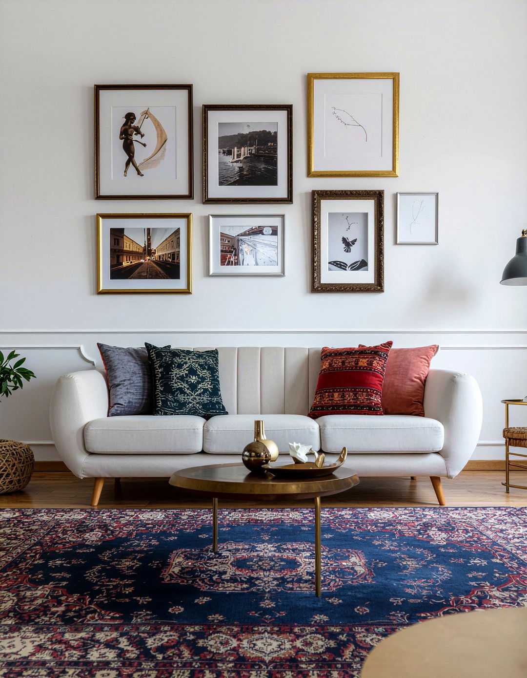 Mixed Metal Gallery Wall - 30 living room picture frames