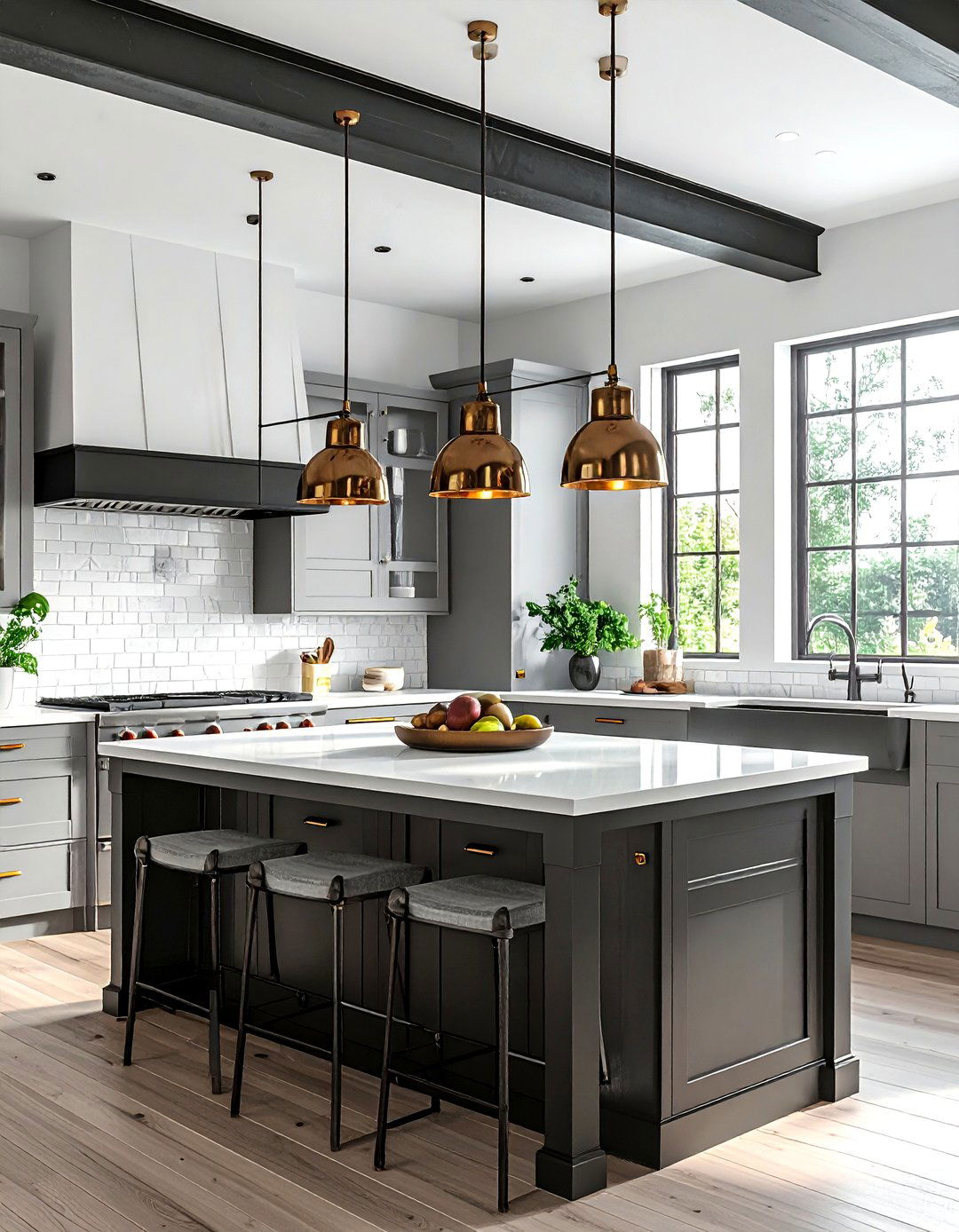 Mixed Metal Kitchen Light - 30 industrial pendant kitchen ideas