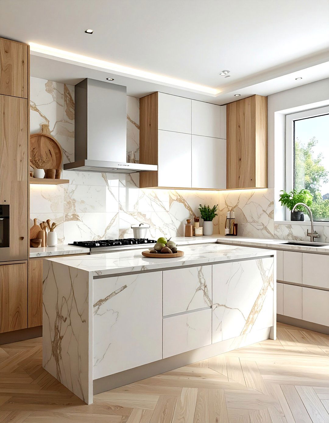 Mixed color zellige tile - 30 zellige tile kitchen backsplash ideas