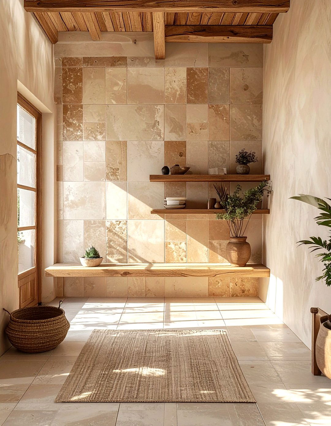 Mixed color zellige tile - 30 zellige tile bathroom ideas