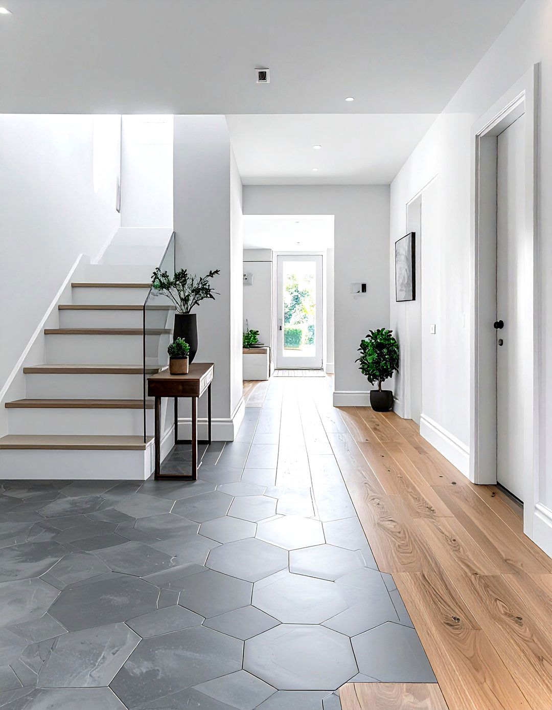 Mixed flooring transition - 30 decorating rules to break