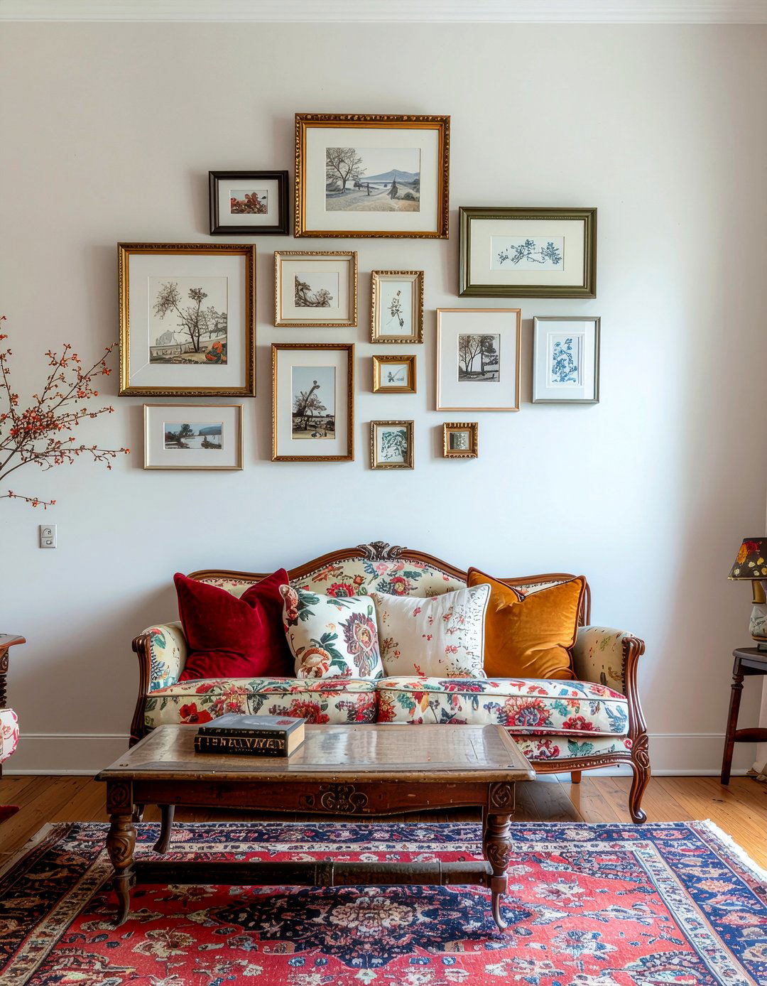 Mixed frame sizes - 30 living room photo displays