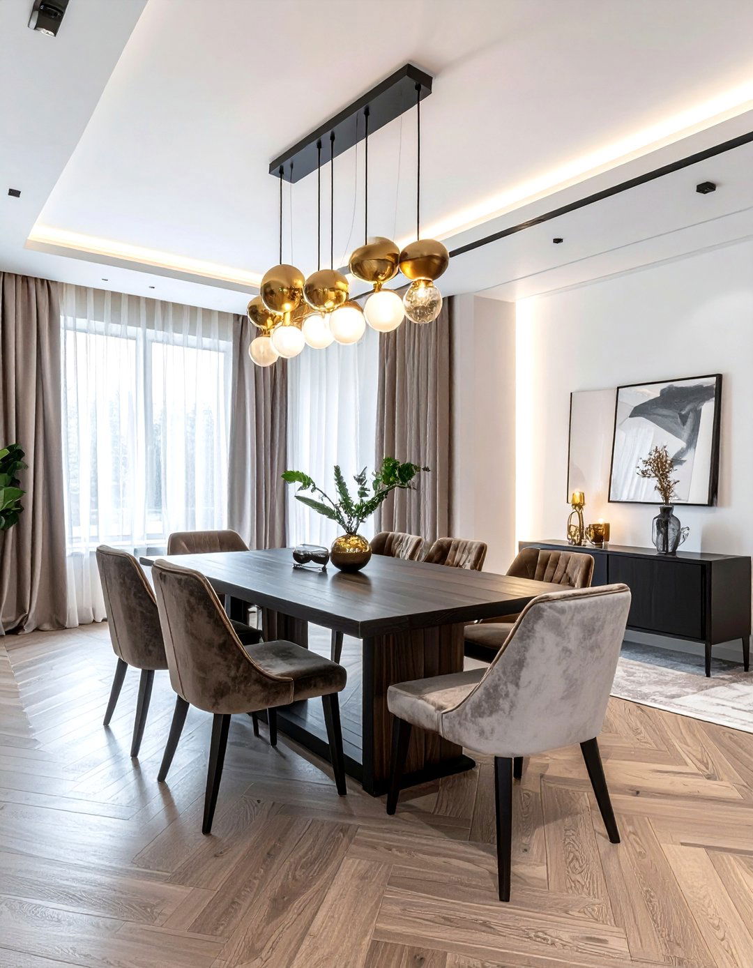 Mixed metal light fixture - 30 mixed metal decor ideas