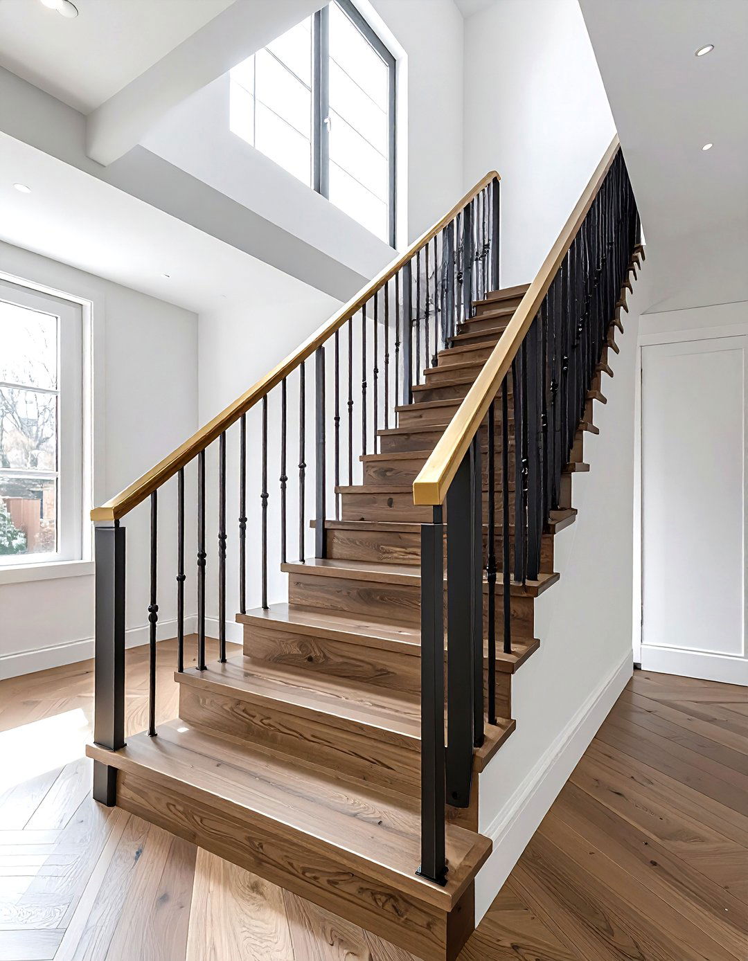 Mixed metal stair railing - 30 mixed metal decor ideas