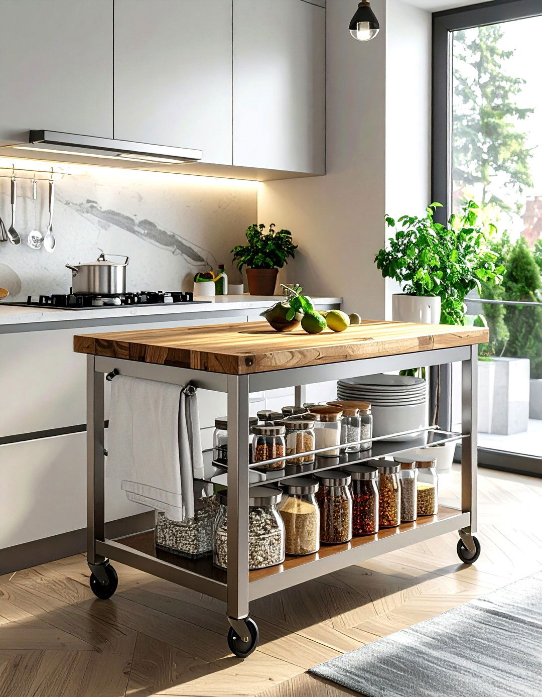 Mobile Kitchen Cart - 30 kitchen workstation ideas