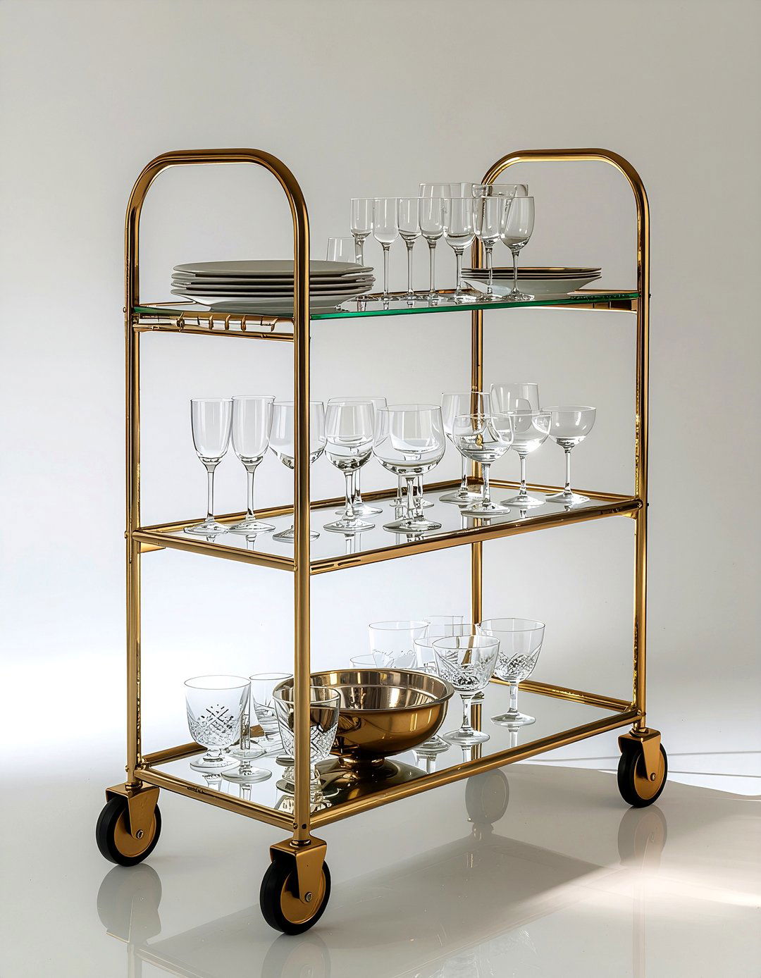 Mobile Serving Cart - 30 dining room organization ideas