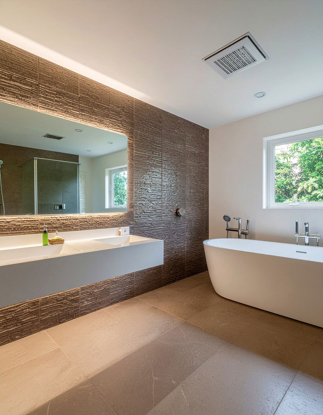 Mocha textured wall bathroom - 30 mocha bathroom ideas
