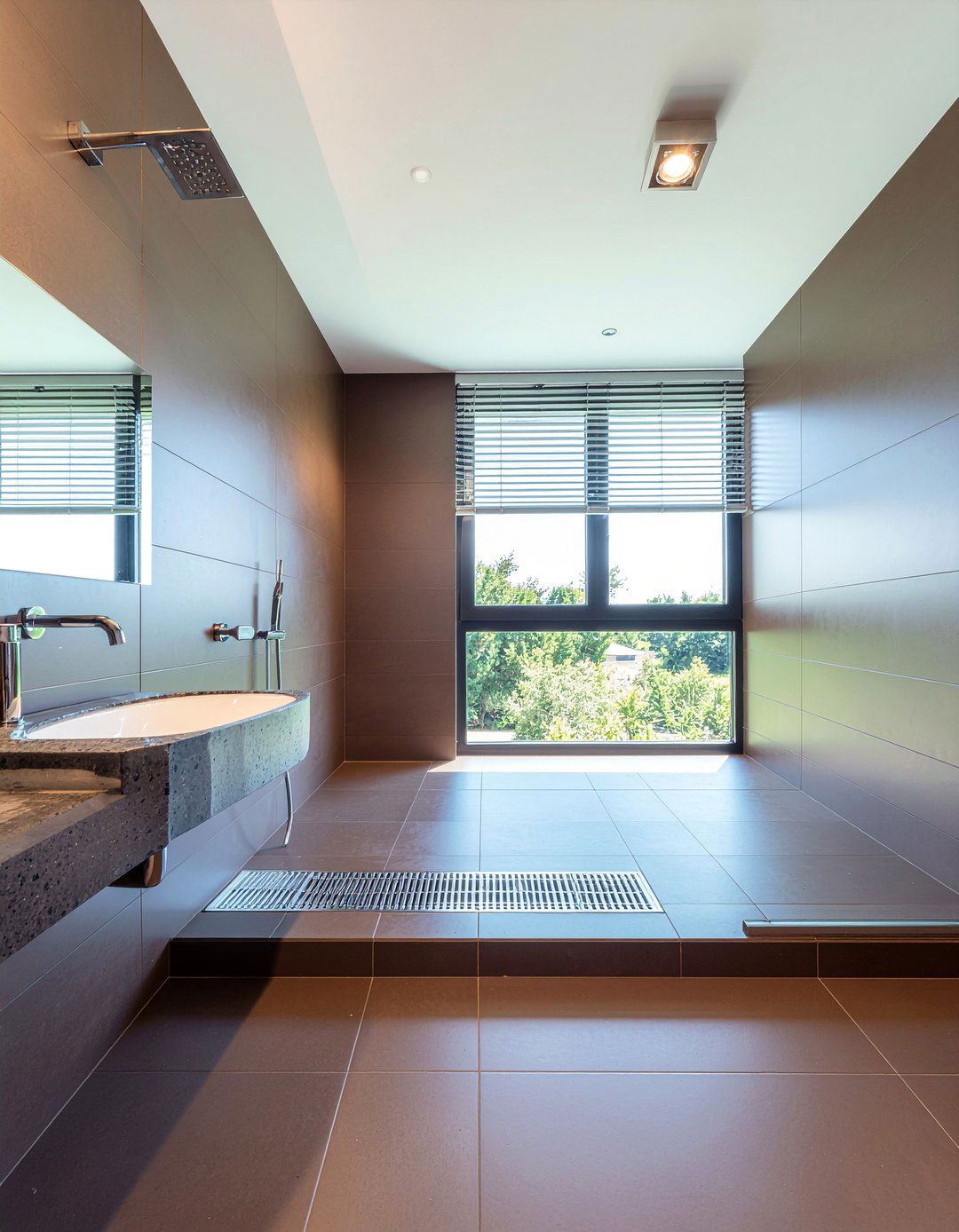 Mocha wet room - 30 mocha bathroom ideas