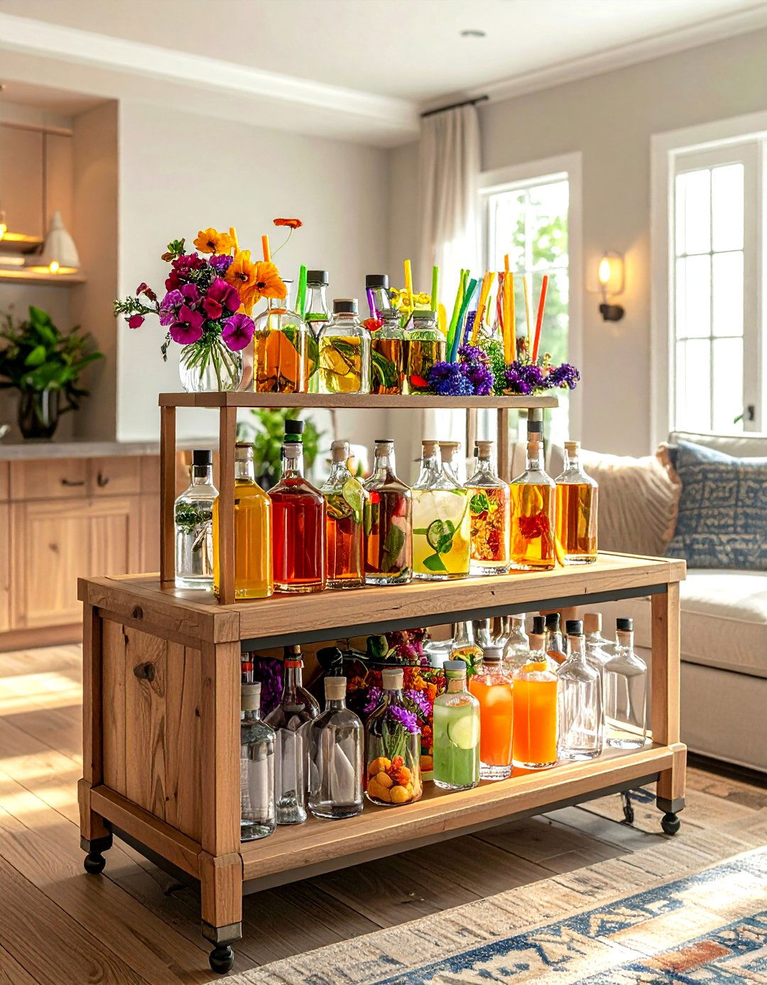 Mocktail bar cart - 30 bar cart styling ideas