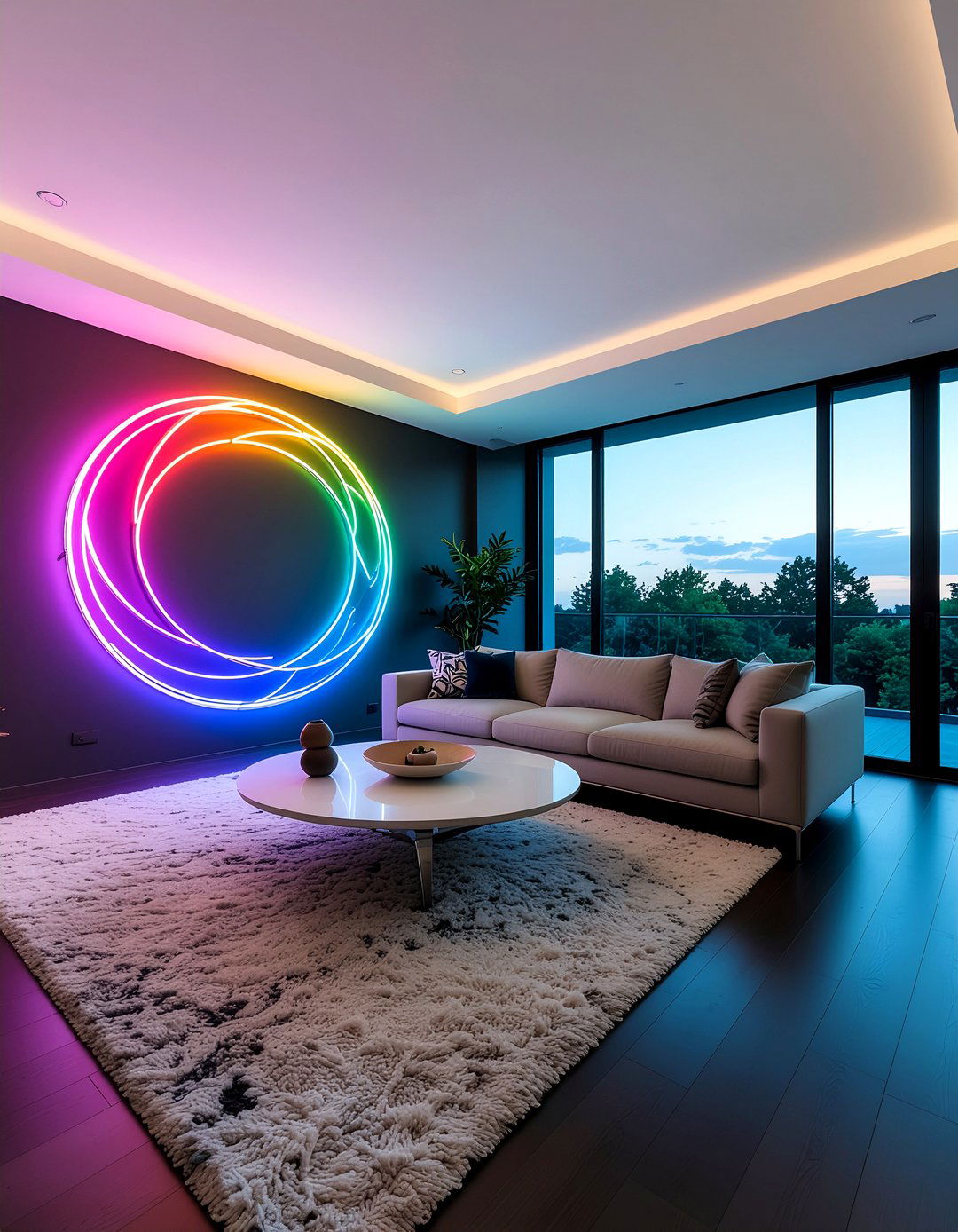 Modern Abstract Led Shape - 30 living room led signs