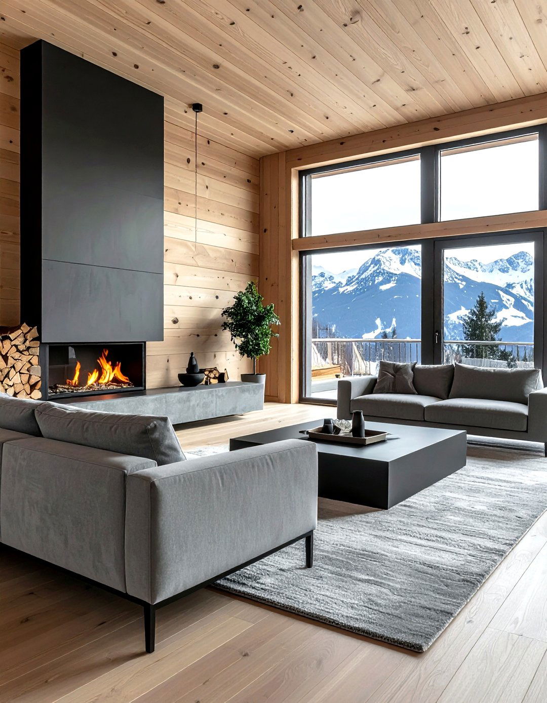 Modern Alpine Interior Style - 30 ski chalet living room ideas