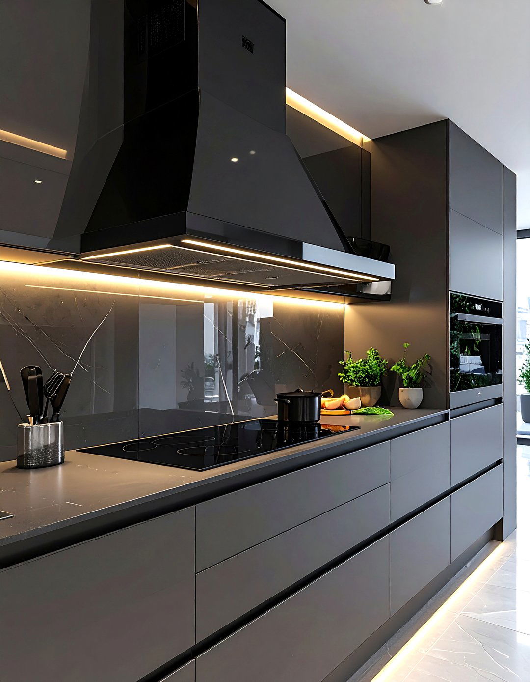 Modern Angled Hood - 30 wall-mount hood kitchen ideas