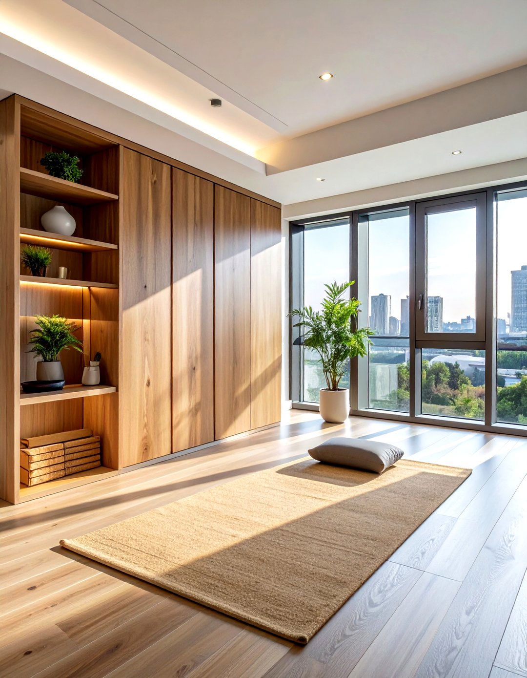 Modern Apartment Yoga Nook - 30 yoga living room ideas