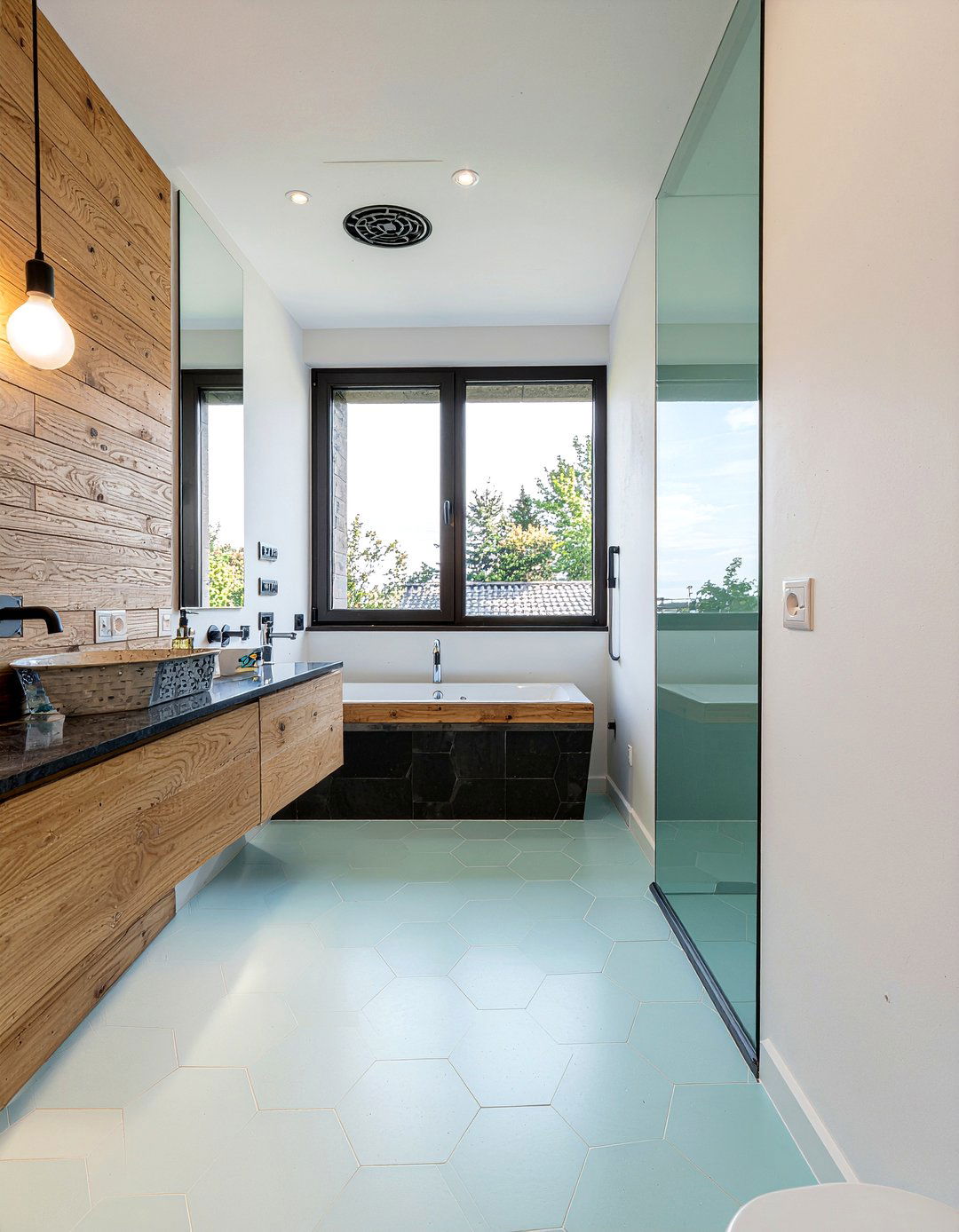 Modern Aqua Tile - 30 aqua bathroom ideas